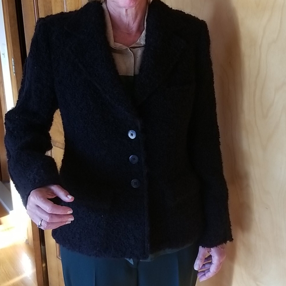 🎉💥HP🎊 NWT Armani Collezioni Black Boucle Jacket - Picture 10 of 10